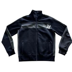 Hurley Men's MD Full Zip Black And Gray Track Jacket